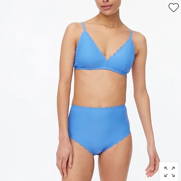 J. Crew High-rise scalloped bikini bottom - Picture 2 of 6